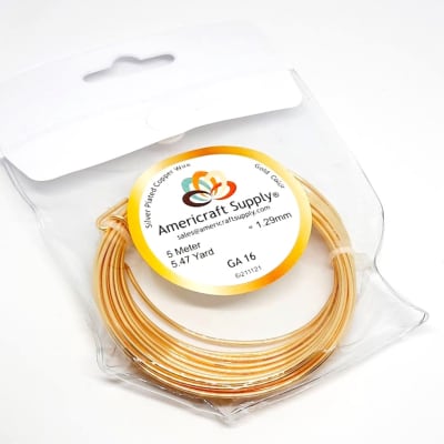 Alambre calibre 16 dorado americraft supply gold / Rollo