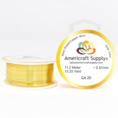 Alambre calibre 20 dorado americraft supply gold / Rollo