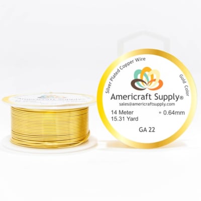 Alambre calibre 22 dorado americraft supply gold / Rollo
