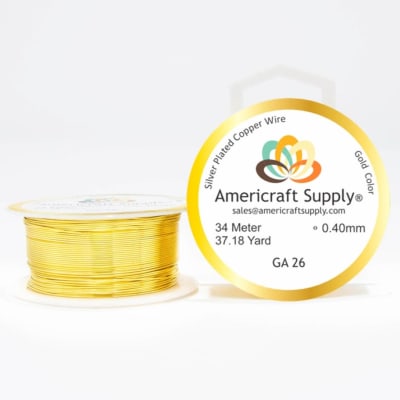Alambre calibre 26 dorado americraft supply gold / Rollo