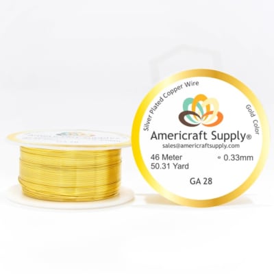Alambre calibre 28 dorado americraft supply gold / Rollo