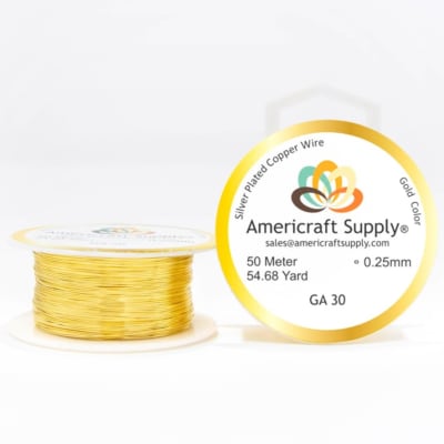 Alambre calibre 30 dorado americraft supply gold / Rollo