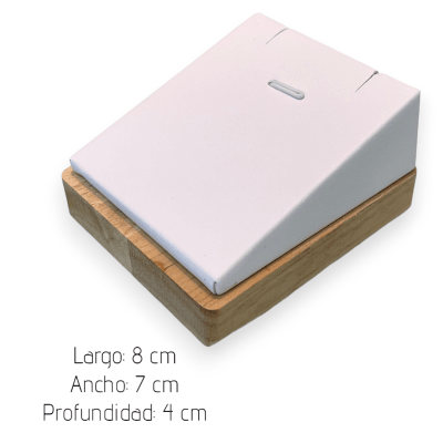 Exhibidor mostrario collar colgante eco cuero madera / unidad