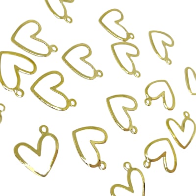 Mini dije corazón silueta colgante 12 mm gold-filled / unidad