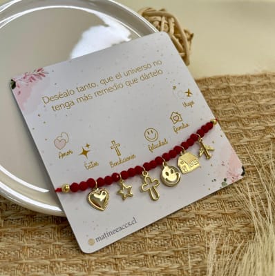 Pulseras de los deseos personalizada con cristales / unidad