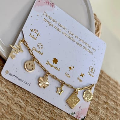 Pulseras de los deseos personalizada con cadena / unidad
