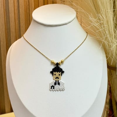 Collar con Doctor José Gregorio Hernández tejido miyuki / unidad