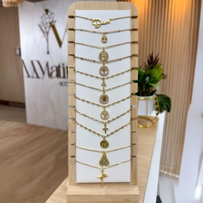 Collar con colgante religioso baño de oro VTE / unidad