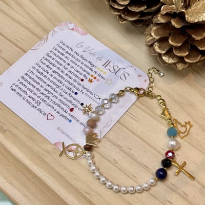 Pulsera con significado la vida de Jesús / unidad