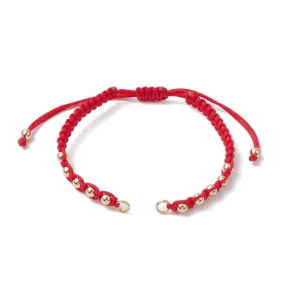 Base pulsera tejido macramé 4 mm acero hilo chino / unidad