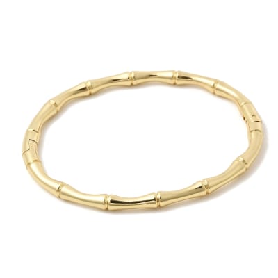 Pulsera con bisagras forma bambú 6 cm baño oro / unidad