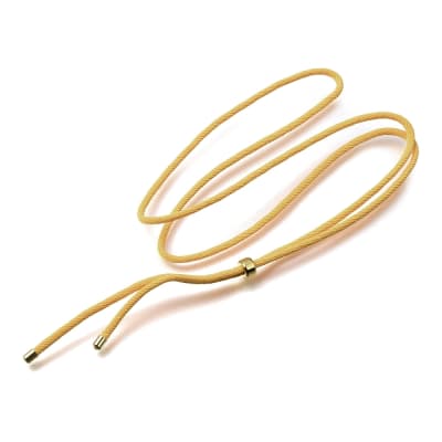 Base collar cordón trenzado ajustable 2.5 mm baño oro / unidad