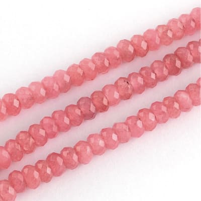 Sarta abalorios cuentas redonda plana 4x2 mm piedra jade / tira