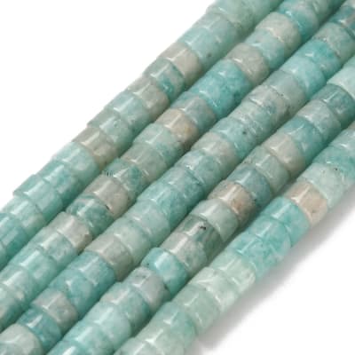 Cuenta amazonita forma disco 4x2 mm / tira