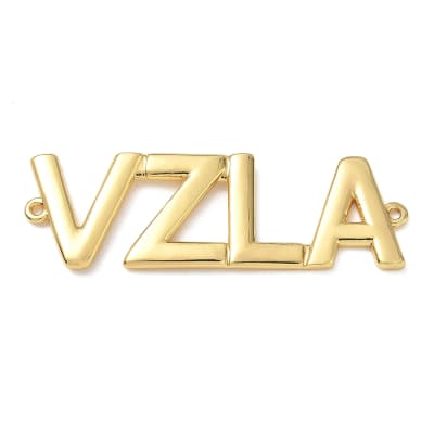 Maxi Dije conector Vzla Venezuela 43 mm baño de oro / unidad