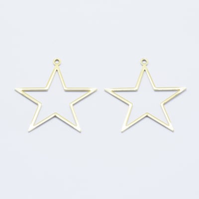 Maxi dije colgante silueta estrella 39.5 mm baño de oro / unidad