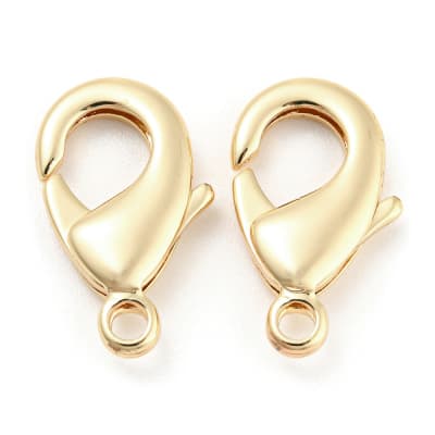 Broche pico loro 20 mm baño de oro / unidad