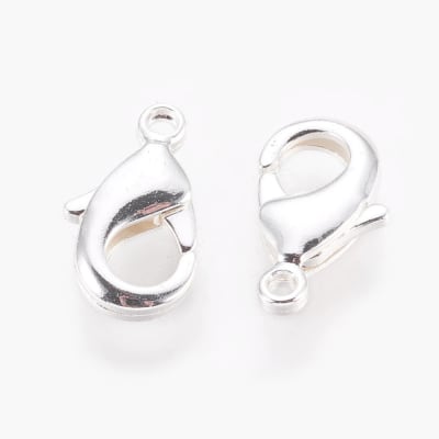 Broche pico loro 12 mm baño de plata / unidad