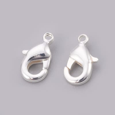 Broche pico loro 9 mm Baño de plata / unidad