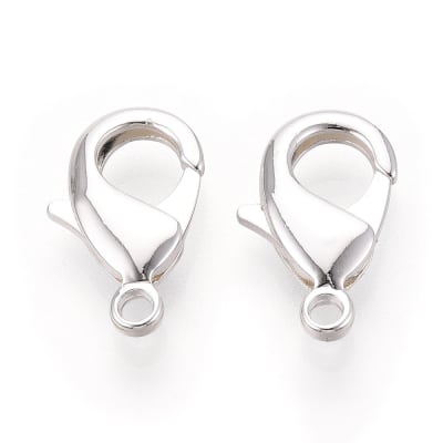 Broche pico loro 20 mm baño de plata / unidad