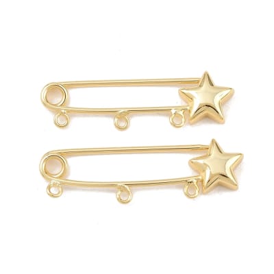 Dije broche pasador seguridad bebe alpita estrella 11 mm / unidad