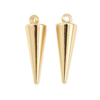 Dije colgante péndulo 16 mm baño de oro / unidad