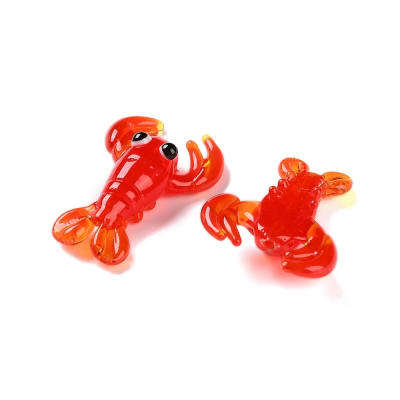 Dije pasador langosta mar 18 mm murano / unidad