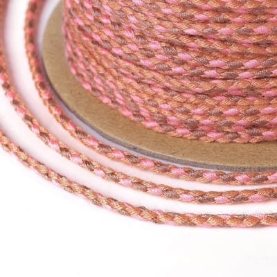 Cordón trenzado de algodón macramé 2 mm / metro