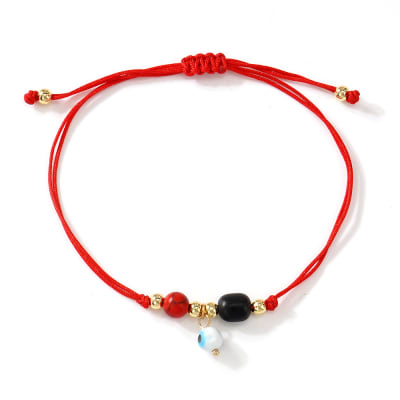 Pulsera ajustable hilito rojo ojo turco / unidad