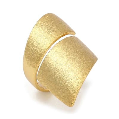 Anillo ajustable torcedura 30 mm baño oro / unidad
