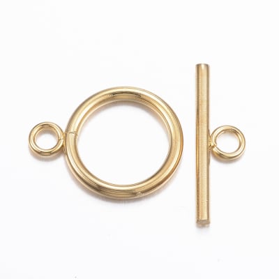 Broche marinero 21 mm acero dorado / set