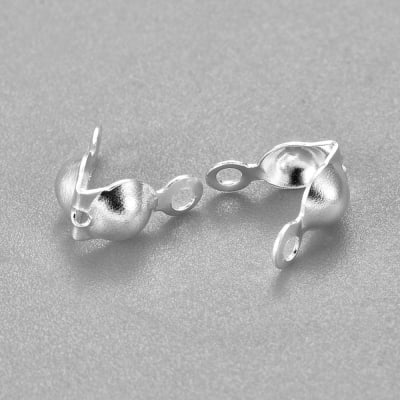 Tapa nudos 7.5x4 mm baño de plata / gramo