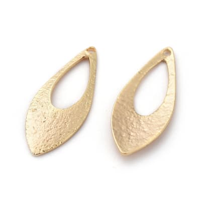 Dije colgante ojo de caballo 18.5 mm baño de oro / unidad