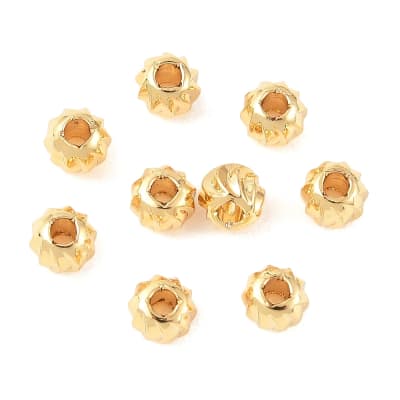 Separador redondo texturizado 4 mm baño oro / unidad