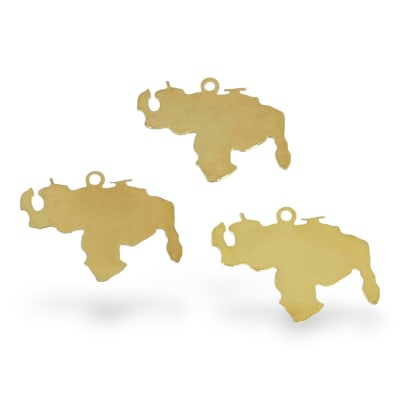 Dije mapa venezuela maxi gold-filled 26x19 mm / unidad