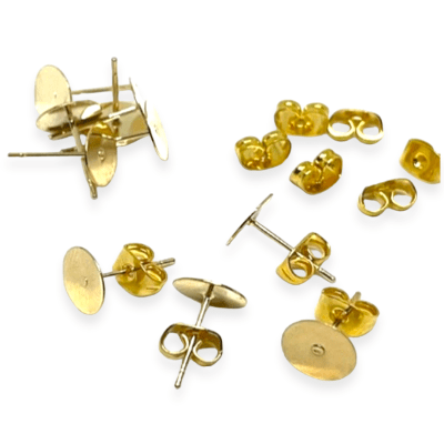 Base de aros 8 mm tipo topo + tapones mariposa / 5 pares