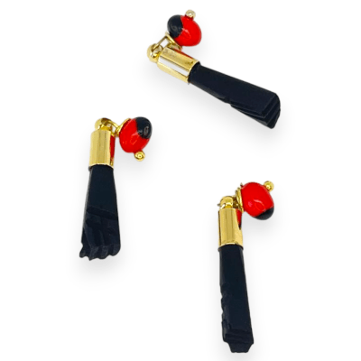 Dije colgante Azabache puño peonía / unidad