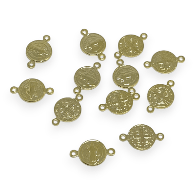 Mini Dije conector San Benito 8.5 mm Gold-filled  / unidad