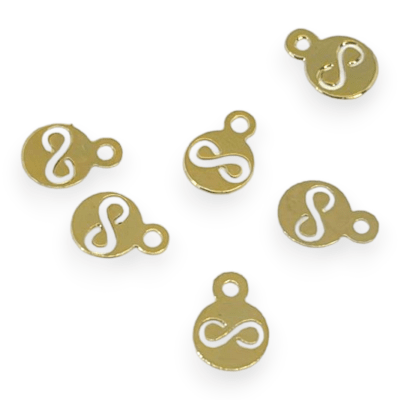 Mini Dije infinito círculo 6 mm Gold-filled  / unidad