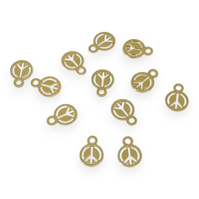 Mini Dije paz y amor 6 mm Gold-filled  / unidad