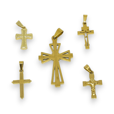 Dije Colgante cruz cruces acero / unidad