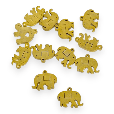 Mini Dije colgante niños virgen elefante árbol acero / unidad