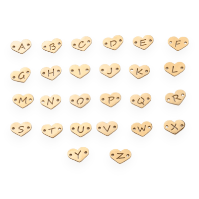 Letras conectoras abecedario 12 mm acero / unidad