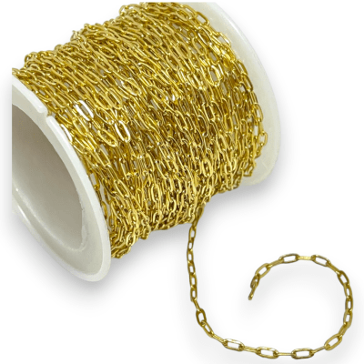 Cadena eslabón mini clip 4x2 mm acero / metro