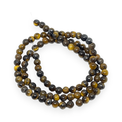 Sarta abalorios cuentas piedra ojo de tigre / tira