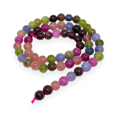 Sarta abalorios cuentas piedra jade turmalina / tira