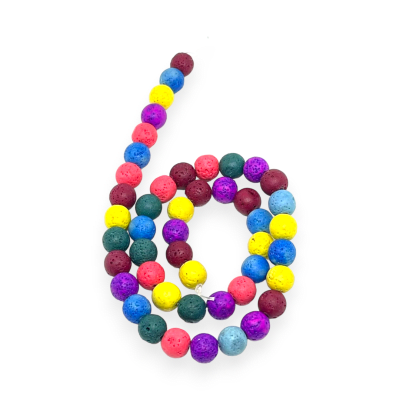 Sarta abalorios cuentas piedra volcánica / tira