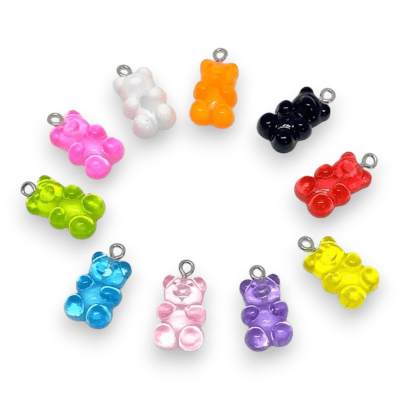 Dije colgante oso osito bear resina 20 mm / unidad