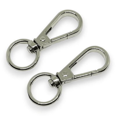 Mosquetones broche con destorcedor / 6 uds