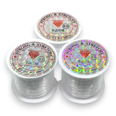 Pack 3 Hilo nylon rígido de pescar transparente